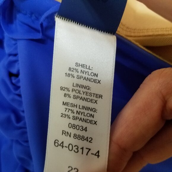 NWT Swimsuits For All Swim Set Fringe Blue Size 22 - Picture 9 of 16